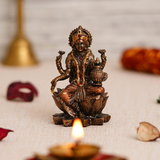गैलरी व्यूवर में इमेज लोड करें, Webelkart Premium Bronze Laxmi Ji Idol Statue for Home and Office Decor| laxmi ji murti for Home and Diwali Pooja Decorations| Diwali Puja Idols (7&quot; Inches, ColdCast Resin)