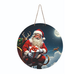 Load image into Gallery viewer, Webelkart Premium Santa Merry Christmas Wall Hanging/Door Hanging for Home and Christmas Decorations Items- Santa with Gifts Christmas Items Wall Hanging