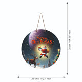Load image into Gallery viewer, JaipurCrafts Premium Wood Merry Christmas Wall Hanging/Door Hanging for Home and Christmas Decorations Items- Santa with Gifts Christmas Items Christmas Wall Hanging and Gifts