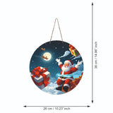 Load image into Gallery viewer, JaipurCrafts Wood Merry Christmas Wall Hanging/Door Hanging for Home and Christmas Decorations Items- Santa with Gifts Christmas Items Christmas Wall Hanging and Gifts
