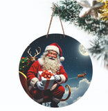Load image into Gallery viewer, Webelkart Premium Santa Merry Christmas Wall Hanging/Door Hanging for Home and Christmas Decorations Items- Santa with Gifts Christmas Items Wall Hanging