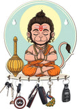 Load image into Gallery viewer, Webelkart Premium Bal Hanuman Wooden Key Holder Wall Mounted, Decorative Key Hanger with 7 Hooks,Key Chain Hanger for Home Decor (10" Inches)