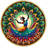 गैलरी व्यूवर में इमेज लोड करें, Webelkart Premium Dancing Peacock Wall Painting For Home decor,Mandala Style Wall Decor for Living Room, Bedroom, Office, HD Wall Painting For Home