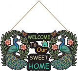 Load image into Gallery viewer, Welcome to Our Sweet Home Wall Hanging For Home Decor,Welcome Wall Hanging for Home Entrance,Door Hanging | Housewarming Gift | Living Room &amp; Main Door Decor Wall Art (12" Inches)
