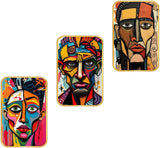 Load image into Gallery viewer, Webelkart Premium Set of 3 Abstract Face Wall Art with Gold Frame For Home Decor| Modern Wall Paintings for Living Room Bedroom Office, Home Decor Gift Item (18x12 Inches)