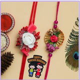 Load image into Gallery viewer, Webelkart Premium Set Of 2 Handmade Rakhi For Brother Bhabhi,Raksha Bandhan Gift,Rakhi for Brother with Magnet,Rakhi For Bhaiya And Bhabhi,Rakshabandhan Gift