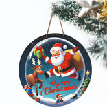 Load image into Gallery viewer, JaipurCrafts Premium Wood Merry Christmas Wall Hanging/Door Hanging for Home and Christmas Decorations Items- Santa with Gifts Christmas Items Christmas Wall Hanging