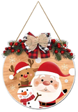 गैलरी व्यूवर में इमेज लोड करें, Webelkart Antiuqe Merry Christmas Printed Wall Hanging/Door Hanging,Door Wall Hanging| Christmas Tree Decoration Items for Home and Office Decor (10" Inches)