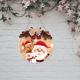 गैलरी व्यूवर में इमेज लोड करें, Webelkart Antiuqe Merry Christmas Printed Wall Hanging/Door Hanging,Door Wall Hanging| Christmas Tree Decoration Items for Home and Office Decor (10" Inches)