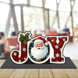 Load image into Gallery viewer, Webelkart Premium Joy MDF Merry Christmas Tabletop Stand for Christmas| Showpiece for Christmas Decoration,Christmas Gift Item,Christmas Ornaments Xmas Decor Stand (6" Inches)
