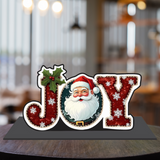 Load image into Gallery viewer, Webelkart Premium Joy MDF Merry Christmas Tabletop Stand for Christmas| Showpiece for Christmas Decoration,Christmas Gift Item,Christmas Ornaments Xmas Decor Stand (6" Inches)