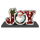 Load image into Gallery viewer, Webelkart Premium Joy MDF Merry Christmas Tabletop Stand for Christmas| Showpiece for Christmas Decoration,Christmas Gift Item,Christmas Ornaments Xmas Decor Stand (6" Inches)