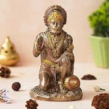 Load image into Gallery viewer, JaipurCrafts Premium Meditating Lord Hanuman ji Idol Status Showpiece for Home and Pooja Decor | Bajrang Bali Murti for Home Temple (8 Inches. Bronze Finish)