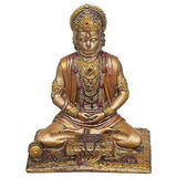 Load image into Gallery viewer, JaipurCrafts Premium Meditating Lord Hanuman ji Idol Status Showpiece for Home and Pooja Decor | Bajrang Bali Murti for Home Temple (8 Inches. Bronze Finish)