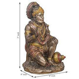 गैलरी व्यूवर में इमेज लोड करें, JaipurCrafts Premium Meditating Lord Hanuman ji Idol Status Showpiece for Home and Pooja Decor | Bajrang Bali Murti for Home Temple (8 Inches. Bronze Finish) - JaipurCrafts