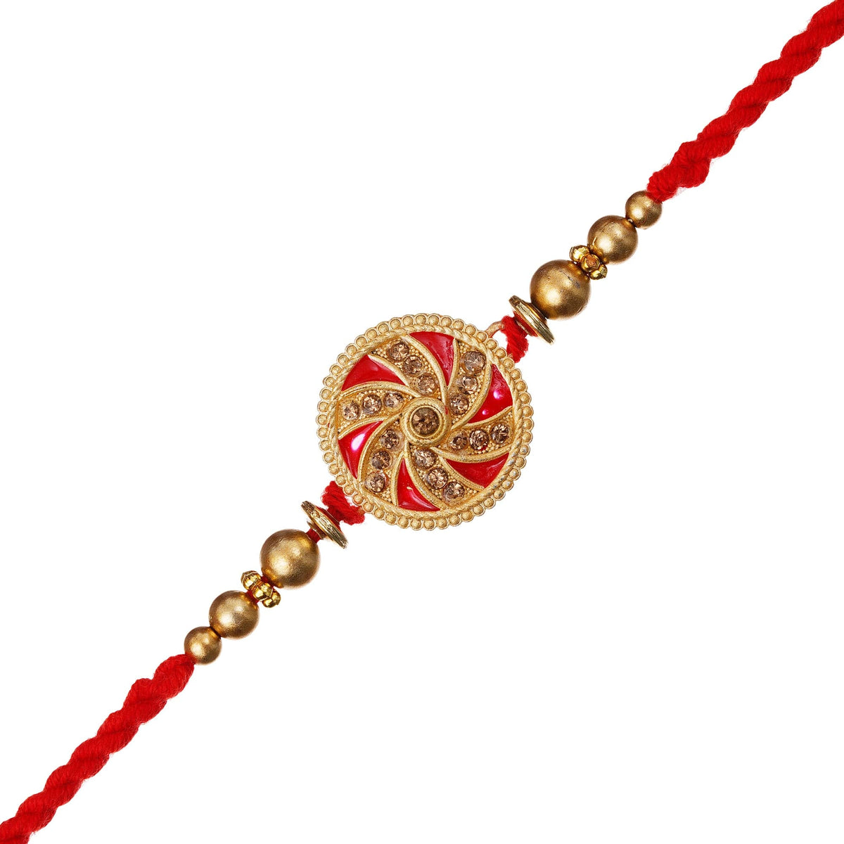JaipurCrafts Designer Combo Of Single Rakhi For Brother And Bhabhi With ...