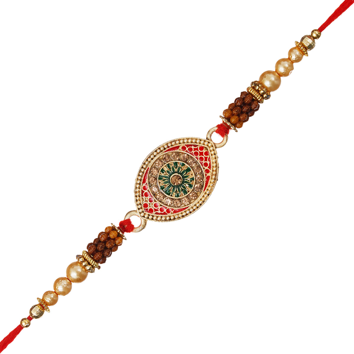 JaipurCrafts Single Jute Rakhi For Brother And Bhabhi With Ram lalla ...
