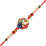 Load image into Gallery viewer, JaipurCrafts Premium Combo Of Single My Bro Rakhi For Brother And Bhabhi With Ganesha Idol Statue for Home And Car Dashboard- Rakhi Gift Combos