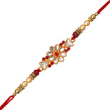 Load image into Gallery viewer, JaipurCrafts New Combo Of Single Rakhi For Brother And Bhabhi With Ram lalla Idol Statue for Home And Car Dashboard- Rakhi Gift Combos - JaipurCrafts
