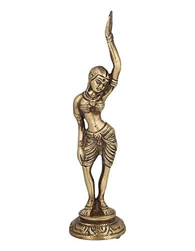 Webelkart Brass Beautiful Dancing Lady Statue, Medium, Gold, 5 Piece