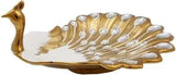 गैलरी व्यूवर में इमेज लोड करें, JaipurCrafts Premium Luxurious Collection 002 Gold Plated Decorative Platter (White, Gold)