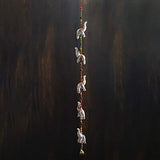 Load image into Gallery viewer, JaipurCrafts Handcrafted Rajasthani Colored Bells Design Wall Hanging Decorative Showpiece - 39 Inch (Wood)- Pack of 2