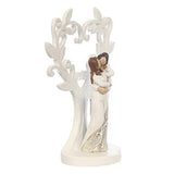 गैलरी व्यूवर में इमेज लोड करें, Webelkart Ceramic Cute Romantic Valentine Love Couple Sitting Statue, 16cm, White, 1 Piece