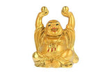 गैलरी व्यूवर में इमेज लोड करें, JaipurCrafts Set of 6pc Laughing Buddha Fengshui Golden Figurine for Wealth &amp; Prosperity (4 * 2.5 * 5 cms, Golden)