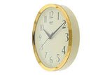 Load image into Gallery viewer, JaipurCrafts WebelKart Plastic Quartz Wall Clock with White Dial and Silver Rim Of Size 32x32x2cm(Gold)