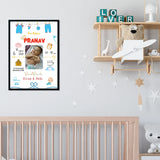 Load image into Gallery viewer, Personalised Baby Birth Frame - New Born Baby Gifts - 12 X 18 INCHES