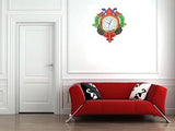 गैलरी व्यूवर में इमेज लोड करें, JaipurCrafts Wooden Peacock Emboss Painting Wall Clock (12 X 14 Inch, Multicolour)