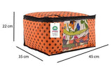 Load image into Gallery viewer, JaipurCrafts Premium Polka Dots Non Woven Saree Cover Set, Orange (45 x 35 x 21 cm) (Pack of 1)
