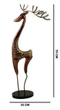 गैलरी व्यूवर में इमेज लोड करें, JaipurCrafts Decorative Matel Swamp Deer Showpiece (Height- 70 Centimeters)