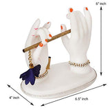 गैलरी व्यूवर में इमेज लोड करें, Webelkart Premium Collection Handcrafted Statue of Krishna Hands Office Decor Idol Figurine Showpiece (White)- 6.50 Inch