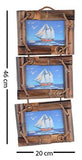Load image into Gallery viewer, JaipurCrafts Designer Graceful Drop Wooden Collage Frame Set (Brown, Set of 3)