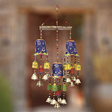 Load image into Gallery viewer, JaipurCrafts Handcrafted Rajasthani Three Bells Wall Hanging Decorative Showpiece - 26 in (Wood, Iron)