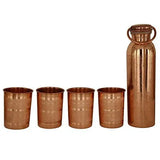 Load image into Gallery viewer, JaipurCrafts Pure Copper Bottle with Four Tumbler Glass (JaipurCrafts02103)