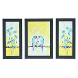 Load image into Gallery viewer, JaipurCrafts Birds Family Set of 3 Large Framed UV Digital Reprint Painting (Wood, Synthetic, 36 cm x 61 cm)
