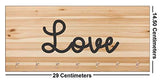 गैलरी व्यूवर में इमेज लोड करें, JaipurCrafts Premium&quot;Love&quot; Printed Wooden Key Holder (29 cm x 14.5 cm x 0.4 cm) - 7 Hooks