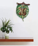 Load image into Gallery viewer, JaipurCrafts Wall Hanging of Lord Ganesha On A Creative Leaf Showpiece - 20.32 cm (Aluminium, Multicolor)