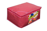 Load image into Gallery viewer, JaipurCrafts 9 Pieces Non Woven Saree Cover Set, Pink (45 x 35 x 22 cm)