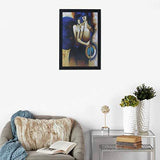 गैलरी व्यूवर में इमेज लोड करें, JaipurCrafts Modern Lady Large Framed UV Digital Reprint Painting (Wood, Synthetic, 36 cm x 51 cm)
