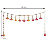 Load image into Gallery viewer, Webelkart Premium Flowers and Beads Handmade Door Toran for Door Home Decoration and Diwali Decoration (Multicolored)- 40 Inch x 21 Inch