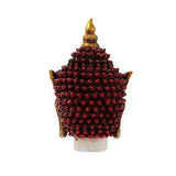 Load image into Gallery viewer, JaipurCrafts Golden and Red Handcrafted Gautam Buddha Polyresin Showpiece (17 cm x 10.40 cm x 12.70 cm, Black)