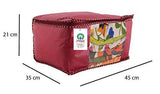 Load image into Gallery viewer, JaipurCrafts 6 Pieces Non Woven Saree Cover Set, Maroon (45 x 35 x 21 cm)