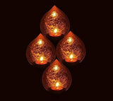Load image into Gallery viewer, JaipurCrafts Iron Eye Shaped Wall Sconce With Tealight, Pack of 4