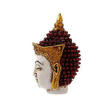 गैलरी व्यूवर में इमेज लोड करें, JaipurCrafts Golden and Red Handcrafted Gautam Buddha Polyresin Showpiece (17 cm x 10.40 cm x 12.70 cm, Black)