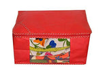 Load image into Gallery viewer, JaipurCrafts 12 Pieces Non Woven Saree Cover Set, Red (45 x 35 x 22 cm)