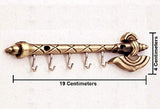 गैलरी व्यूवर में इमेज लोड करें, JaipurCrafts BAHUBALI Key Stand Key Holder For Home &amp; Office (Genuine)| Antique Brass Key Holder (19 X 4 CM, zinc) (Genuine)