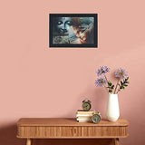 गैलरी व्यूवर में इमेज लोड करें, JaipurCrafts Radha Krishna Framed UV Digital Reprint Painting (Wood, Synthetic, 26 cm x 36 cm)